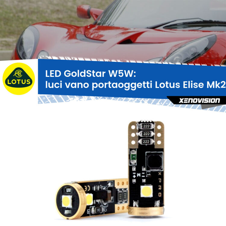 <strong>Luci Vano Portaoggetti LED Lotus Elise</strong> Mk2 2000 - 2009: ottima luminosità a 360 gradi. Si inseriscono ovunque. Canbus, Top Quality.