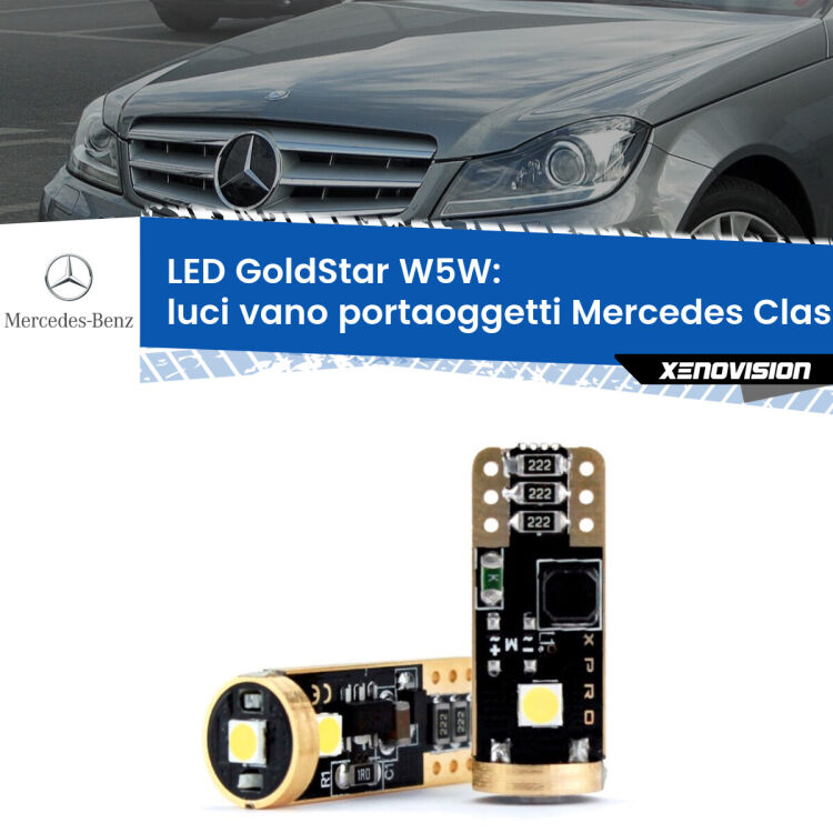 <strong>Luci Vano Portaoggetti LED Mercedes Classe-C</strong> W204 2007 - 2014: ottima luminosità a 360 gradi. Si inseriscono ovunque. Canbus, Top Quality.