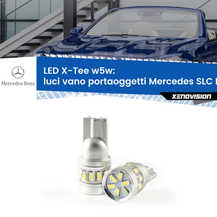 <strong>LED luci vano portaoggetti per Mercedes SLC</strong> R172 2016 - 2017. Lampade <strong>W5W</strong> modello X-Tee Xenovision top di gamma.