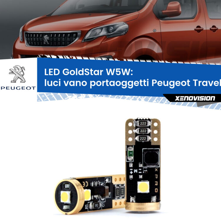 <strong>Luci Vano Portaoggetti LED Peugeot Traveller</strong>  2016 in poi: ottima luminosità a 360 gradi. Si inseriscono ovunque. Canbus, Top Quality.