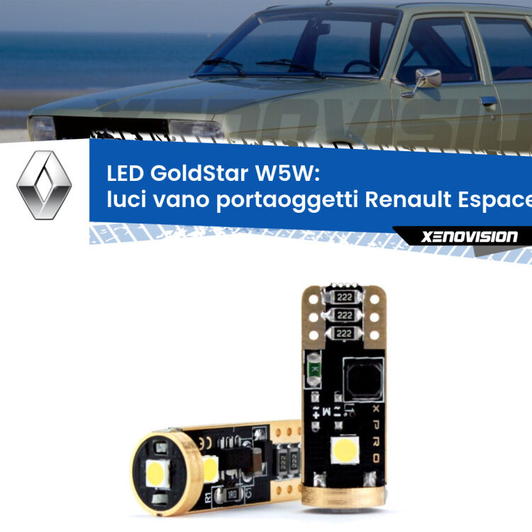 <strong>Luci Vano Portaoggetti LED Renault Espace IV</strong> Mk4 2006 - 2015: ottima luminosità a 360 gradi. Si inseriscono ovunque. Canbus, Top Quality.