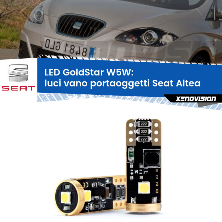 <strong>Luci Vano Portaoggetti LED Seat Altea</strong>  2004 - 2010: ottima luminosità a 360 gradi. Si inseriscono ovunque. Canbus, Top Quality.