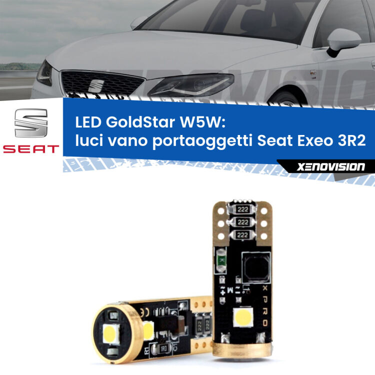 <strong>Luci Vano Portaoggetti LED Seat Exeo</strong> 3R2 2008 - 2013: ottima luminosità a 360 gradi. Si inseriscono ovunque. Canbus, Top Quality.