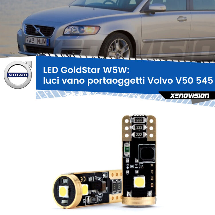 <strong>Luci Vano Portaoggetti LED Volvo V50</strong> 545 2003 - 2012: ottima luminosità a 360 gradi. Si inseriscono ovunque. Canbus, Top Quality.