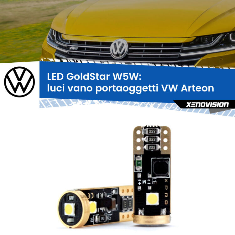 <strong>Luci Vano Portaoggetti LED VW Arteon</strong>  2017 in poi: ottima luminosità a 360 gradi. Si inseriscono ovunque. Canbus, Top Quality.