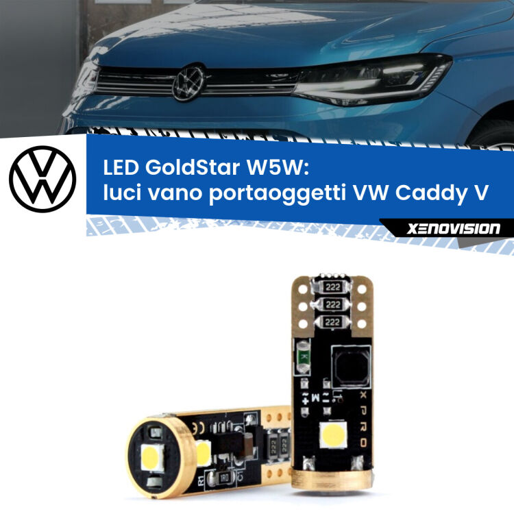 <strong>Luci Vano Portaoggetti LED VW Caddy V</strong>  2021 in poi: ottima luminosità a 360 gradi. Si inseriscono ovunque. Canbus, Top Quality.