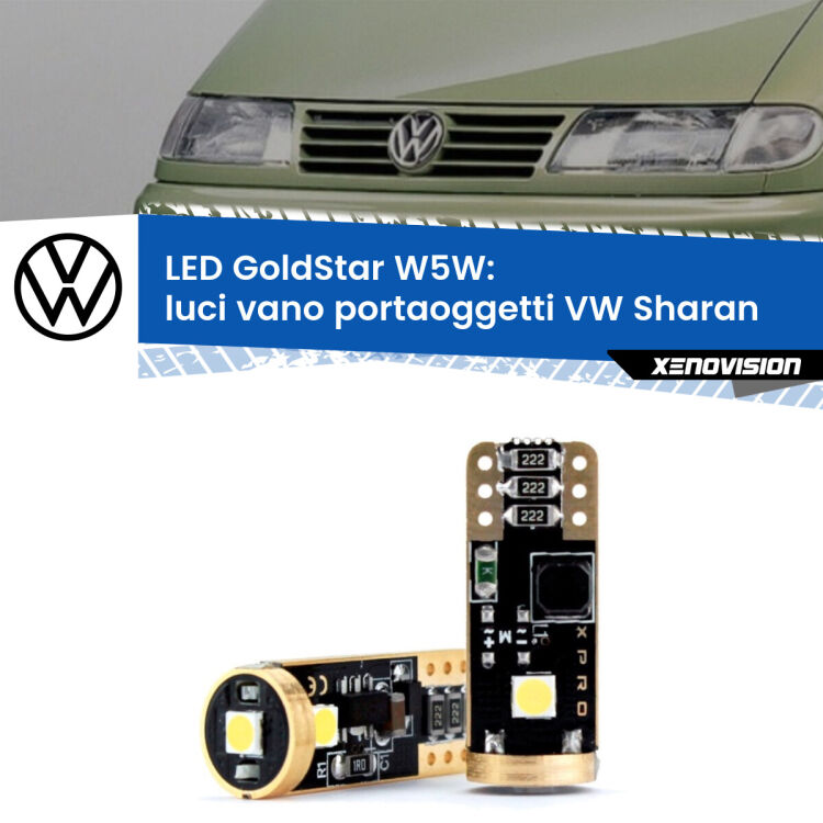 <strong>Luci Vano Portaoggetti LED VW Sharan</strong>  2001 - 2010: ottima luminosità a 360 gradi. Si inseriscono ovunque. Canbus, Top Quality.