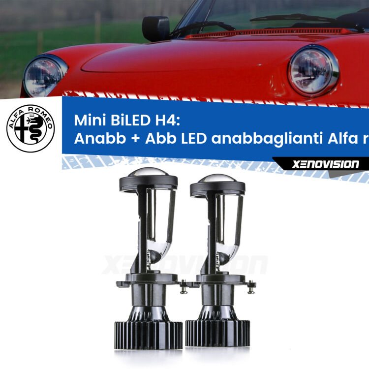 Belli nel faro da spenti e fenomenali da accesi. Trasforma il faro della tua Alfa romeo Spider</strong> 115 1971 - 1993 in un potente lenticolare Bi-LED. Qualità Massima.