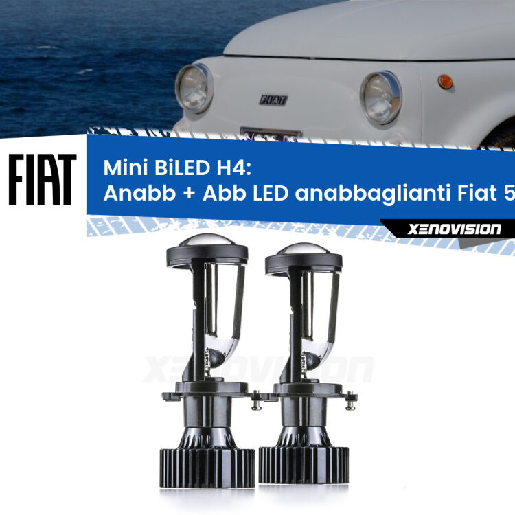 Belli nel faro da spenti e fenomenali da accesi. Trasforma il faro della tua Fiat 500 d'epoca</strong>  in poi in un potente lenticolare Bi-LED. Qualità Massima.