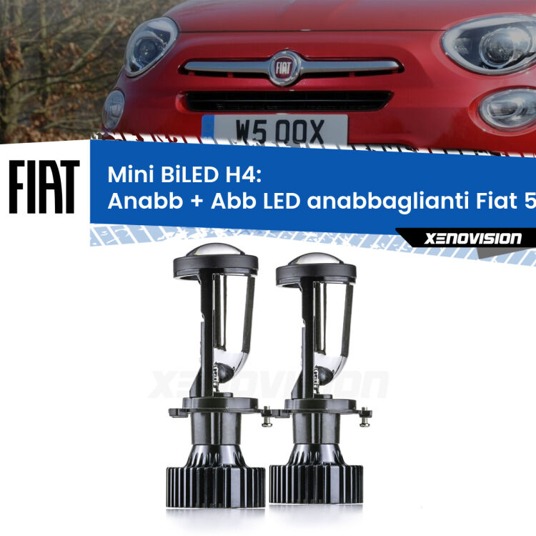 Belli nel faro da spenti e fenomenali da accesi. Trasforma il faro della tua Fiat 500X</strong>  a parabola in un potente lenticolare Bi-LED. Qualità Massima.