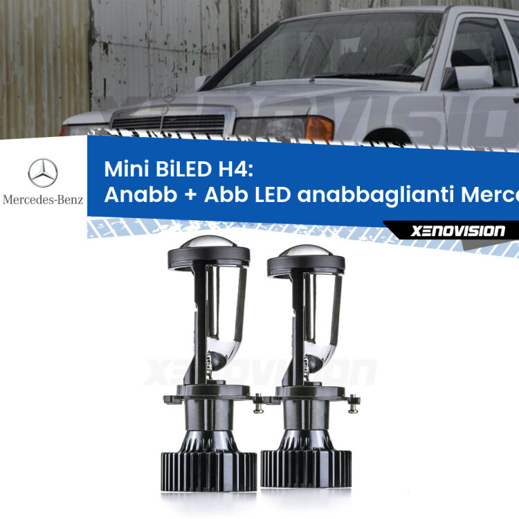 Belli nel faro da spenti e fenomenali da accesi. Trasforma il faro della tua Mercedes 190</strong> W201 1982 - 1993 in un potente lenticolare Bi-LED. Qualità Massima.