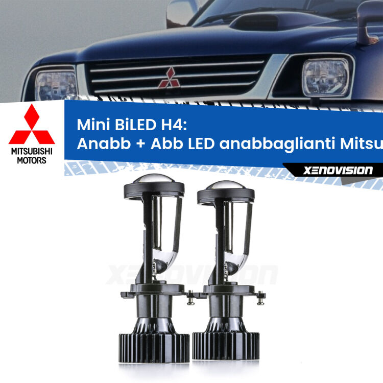 Belli nel faro da spenti e fenomenali da accesi. Trasforma il faro della tua Mitsubishi L200</strong> Mk3 1996 - 2005 in un potente lenticolare Bi-LED. Qualità Massima.