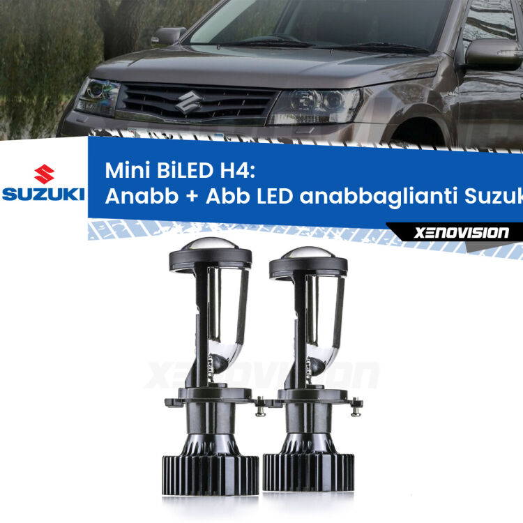 Belli nel faro da spenti e fenomenali da accesi. Trasforma il faro della tua Suzuki Grand vitara I</strong> FT, HT 1998 - 2006 in un potente lenticolare Bi-LED. Qualità Massima.