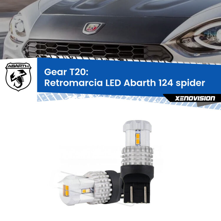 <strong>LED T20 </strong><strong>retromarcia</strong> <strong>Abarth</strong> <strong>124 spider </strong> 2016 - 2019. Coppia LED effetto Stealth, ottima resa in ogni direzione, Qualità Massima.