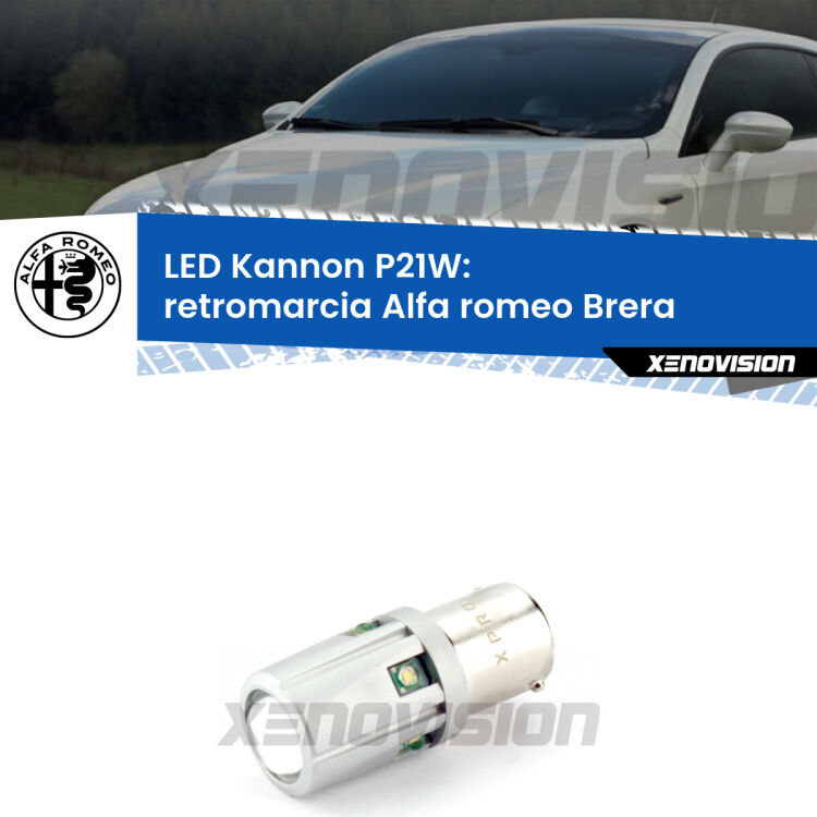 <strong>LED per Retromarcia Alfa romeo Brera  2006 - 2010.</strong>Lampadina P21W con una poderosa illuminazione frontale rafforzata da 5 potenti chip laterali.