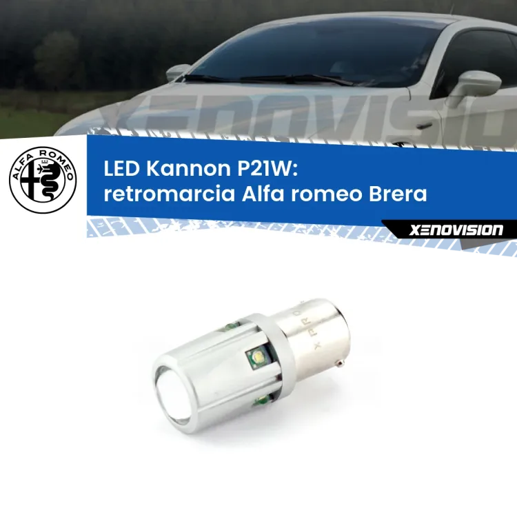 <strong>LED per Retromarcia Alfa romeo Brera  2006 - 2010.</strong>Lampadina P21W con una poderosa illuminazione frontale rafforzata da 5 potenti chip laterali.