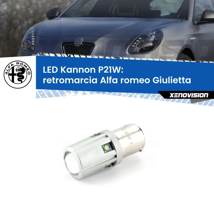 <strong>LED per Retromarcia Alfa romeo Giulietta  2010 in poi.</strong>Lampadina P21W con una poderosa illuminazione frontale rafforzata da 5 potenti chip laterali.