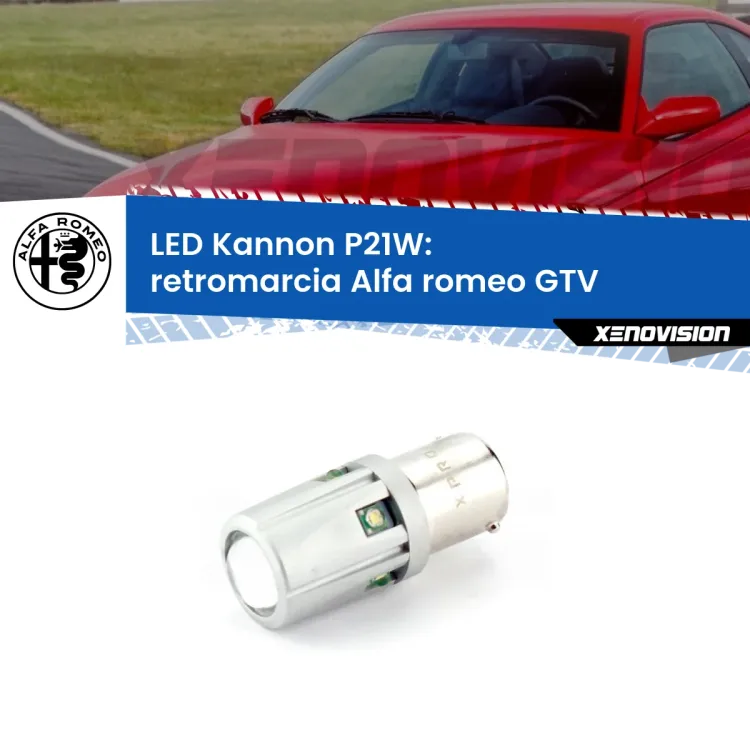 <strong>LED per Retromarcia Alfa romeo GTV  1995 - 2005.</strong>Lampadina P21W con una poderosa illuminazione frontale rafforzata da 5 potenti chip laterali.