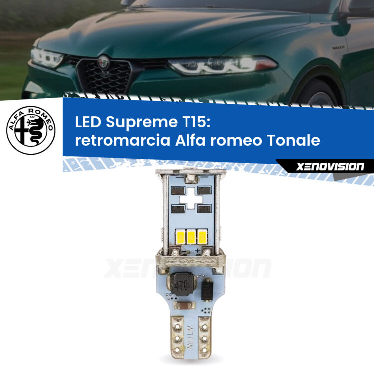 <strong>LED retromarcia per Alfa romeo Tonale</strong>  2022 in poi. 15 Chip CREE 3535, sviluppa un'incredibile potenza. Qualità Massima. Oltre 6W reali di pura potenza.