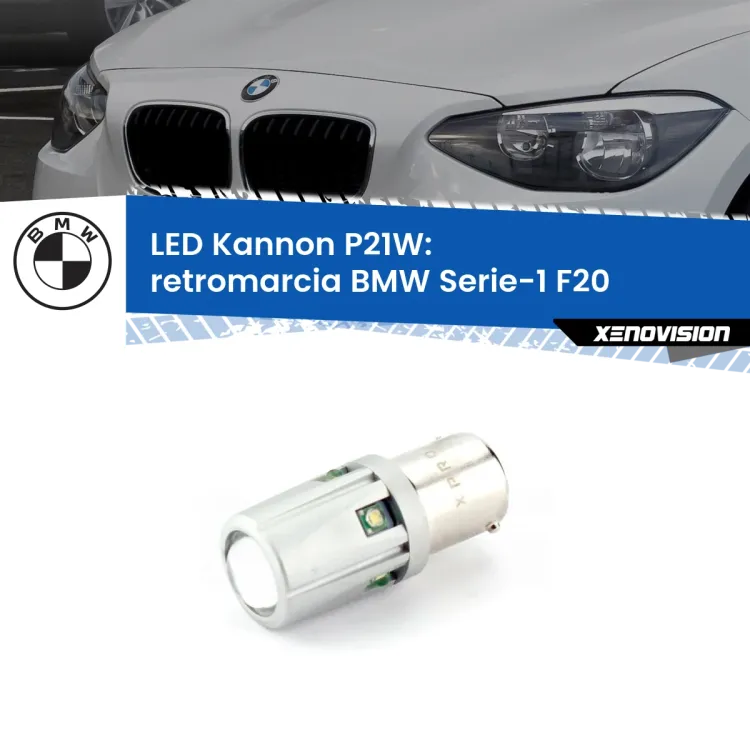 <strong>LED per Retromarcia BMW Serie-1 F20 2010 - 2014.</strong>Lampadina P21W con una poderosa illuminazione frontale rafforzata da 5 potenti chip laterali.