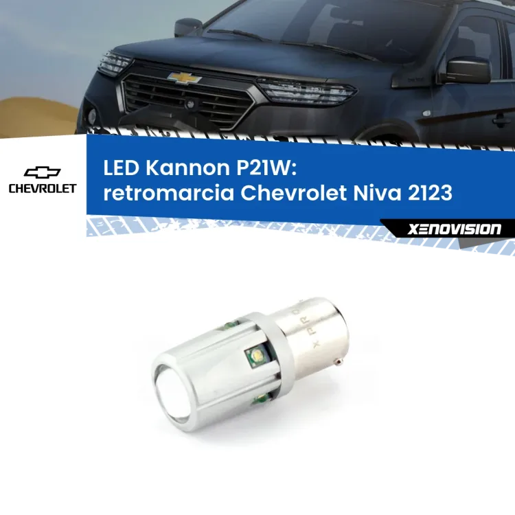 <strong>LED per Retromarcia Chevrolet Niva 2123 2002 - 2009.</strong>Lampadina P21W con una poderosa illuminazione frontale rafforzata da 5 potenti chip laterali.