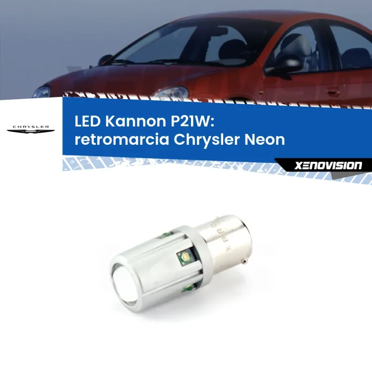 <strong>LED per Retromarcia Chrysler Neon  1994 - 1999.</strong>Lampadina P21W con una poderosa illuminazione frontale rafforzata da 5 potenti chip laterali.