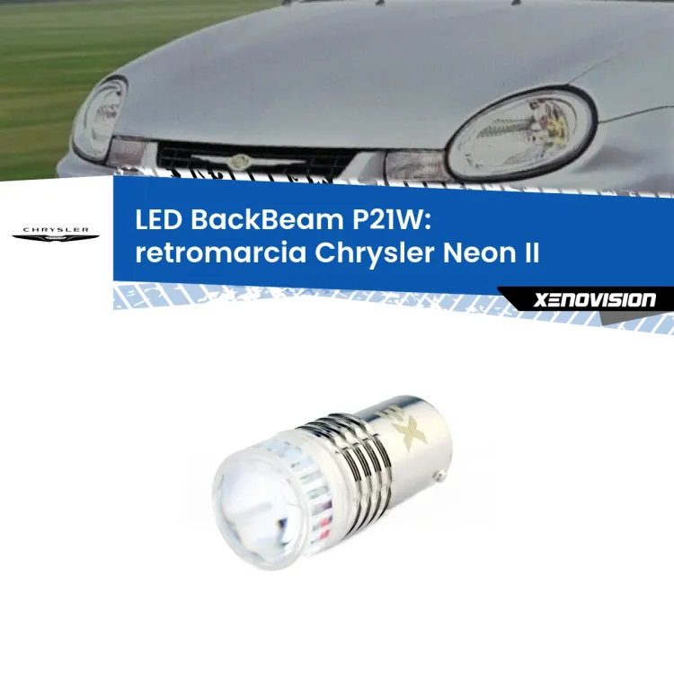 <strong>Retromarcia LED per Chrysler Neon II</strong>  1999 - 2006. Lampada <strong>P21W</strong> canbus. Illumina a giorno con questo straordinario cannone LED a luminosità estrema.