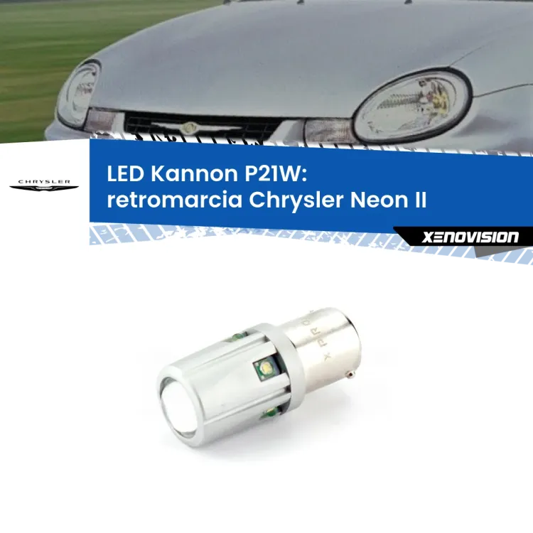 <strong>LED per Retromarcia Chrysler Neon II  1999 - 2006.</strong>Lampadina P21W con una poderosa illuminazione frontale rafforzata da 5 potenti chip laterali.