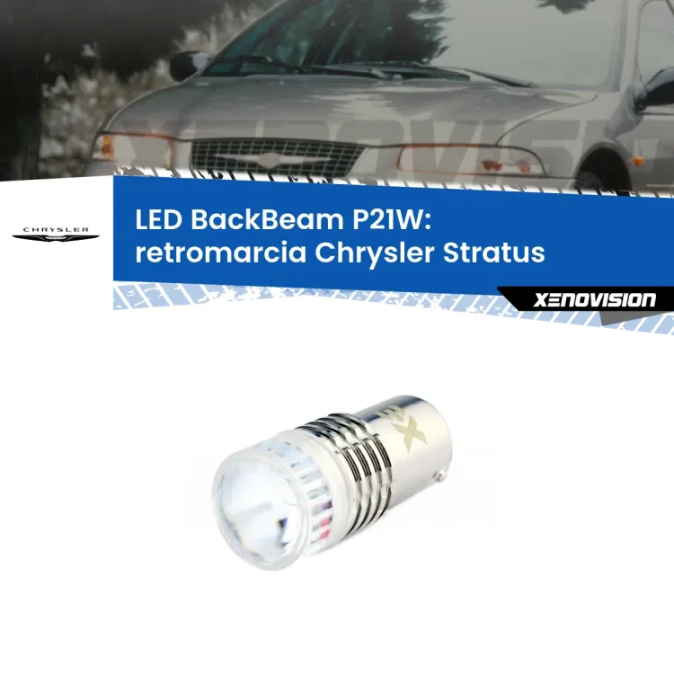 <strong>Retromarcia LED per Chrysler Stratus</strong>  1995 - 2001. Lampada <strong>P21W</strong> canbus. Illumina a giorno con questo straordinario cannone LED a luminosità estrema.