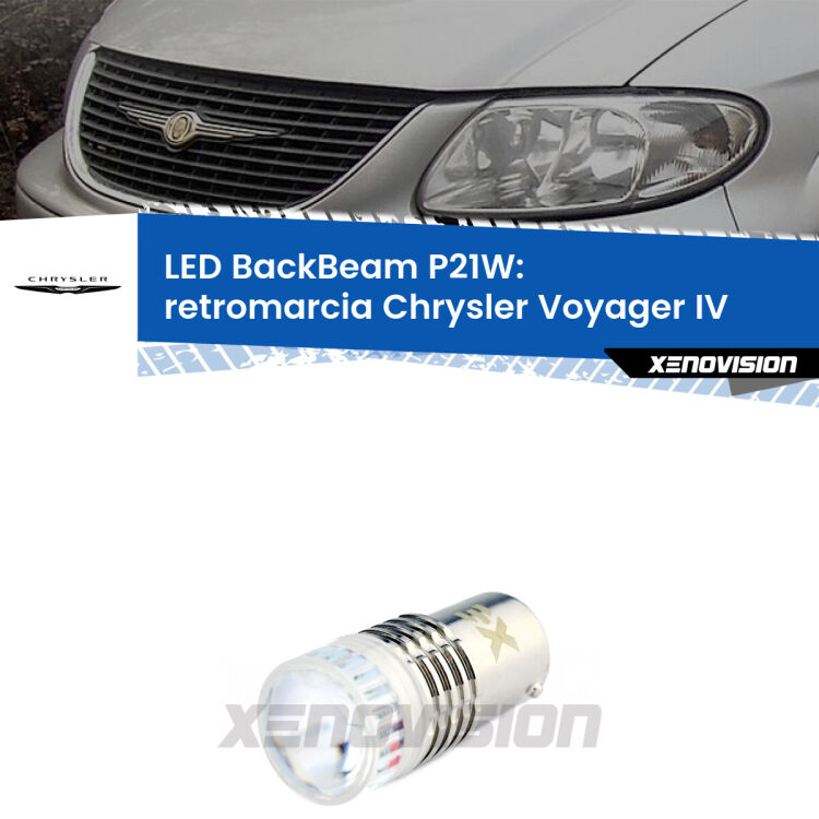 <strong>Retromarcia LED per Chrysler Voyager IV</strong>  2000 - 2007. Lampada <strong>P21W</strong> canbus. Illumina a giorno con questo straordinario cannone LED a luminosità estrema.