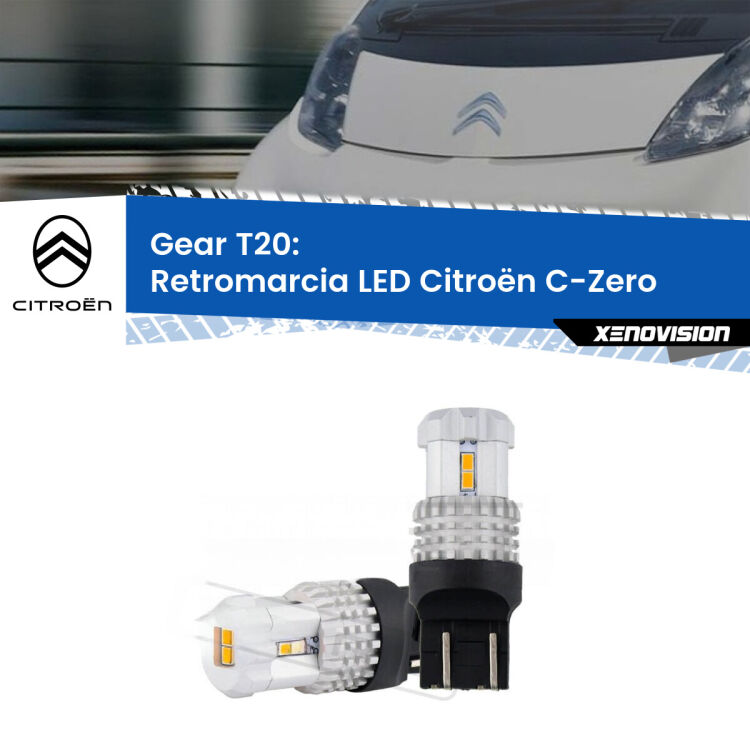 <strong>LED T20 </strong><strong>retromarcia</strong> <strong>Citroën</strong> <strong>C-Zero </strong> 2010 - 2019. Coppia LED effetto Stealth, ottima resa in ogni direzione, Qualità Massima.