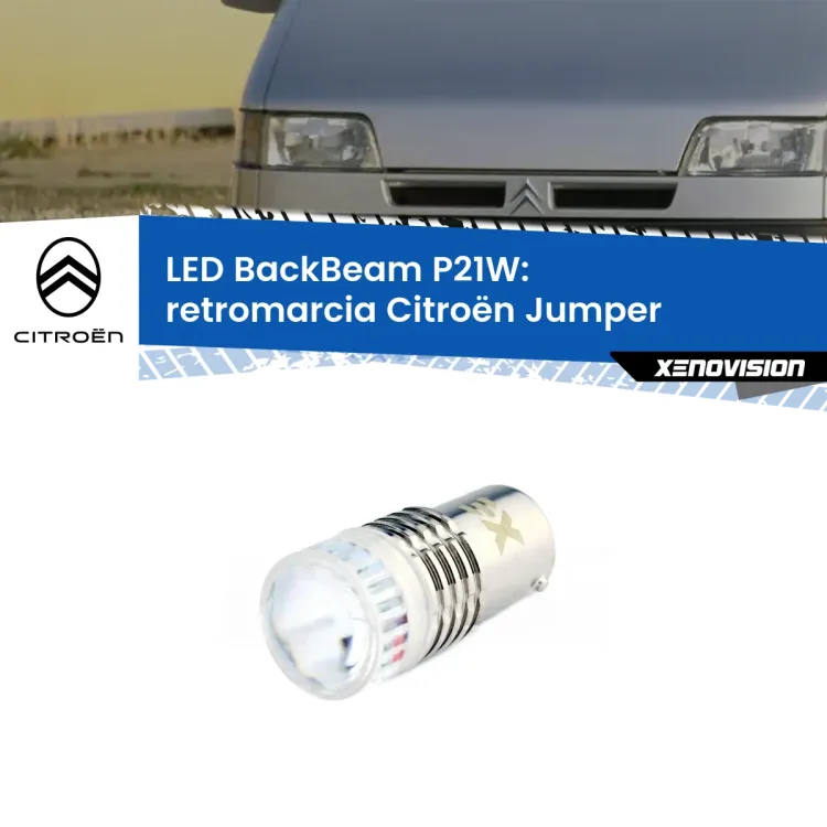 <strong>Retromarcia LED per Citroën Jumper</strong>  1994 - 2002. Lampada <strong>P21W</strong> canbus. Illumina a giorno con questo straordinario cannone LED a luminosità estrema.