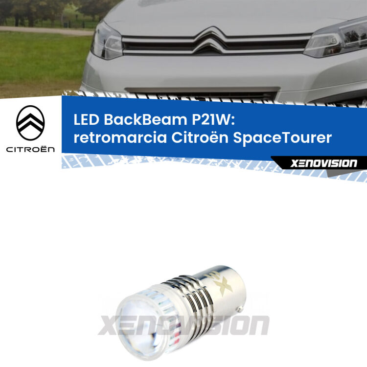 <strong>Retromarcia LED per Citroën SpaceTourer</strong>  2016 in poi. Lampada <strong>P21W</strong> canbus. Illumina a giorno con questo straordinario cannone LED a luminosità estrema.