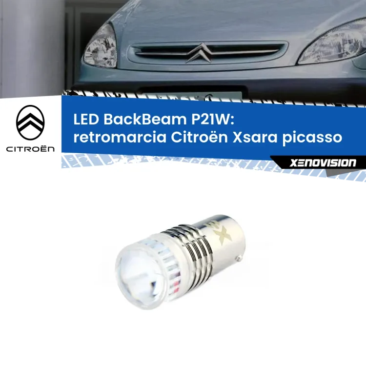 <strong>Retromarcia LED per Citroën Xsara picasso</strong>  1999 - 2012. Lampada <strong>P21W</strong> canbus. Illumina a giorno con questo straordinario cannone LED a luminosità estrema.