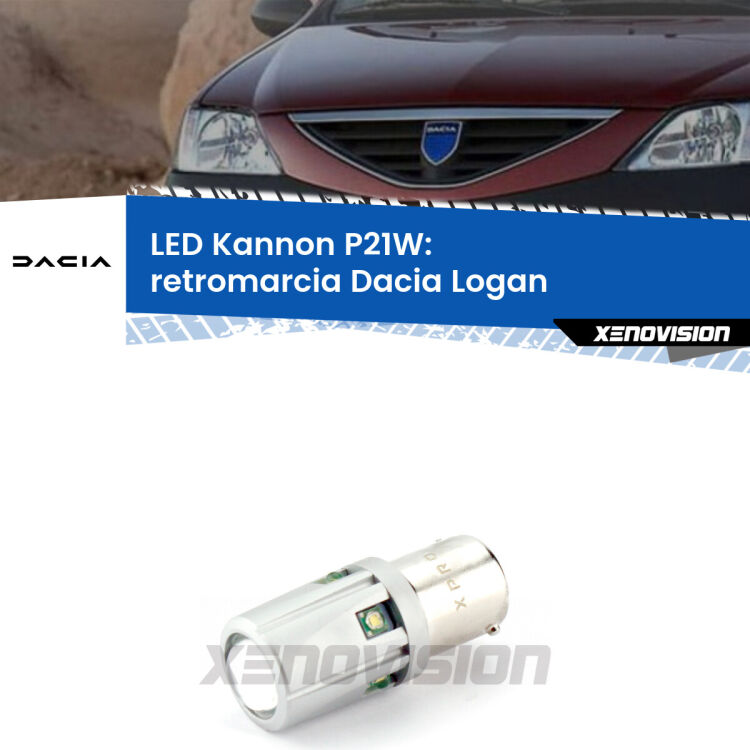 <strong>LED per Retromarcia Dacia Logan  2004 - 2011.</strong>Lampadina P21W con una poderosa illuminazione frontale rafforzata da 5 potenti chip laterali.