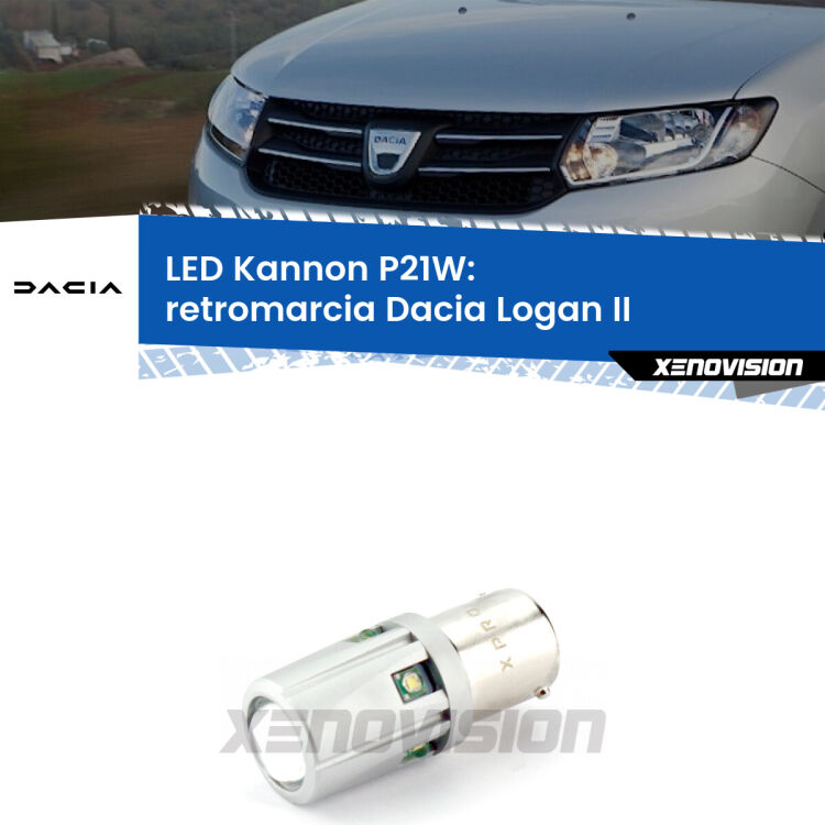 <strong>LED per Retromarcia Dacia Logan II 2012 in poi.</strong>Lampadina P21W con una poderosa illuminazione frontale rafforzata da 5 potenti chip laterali.