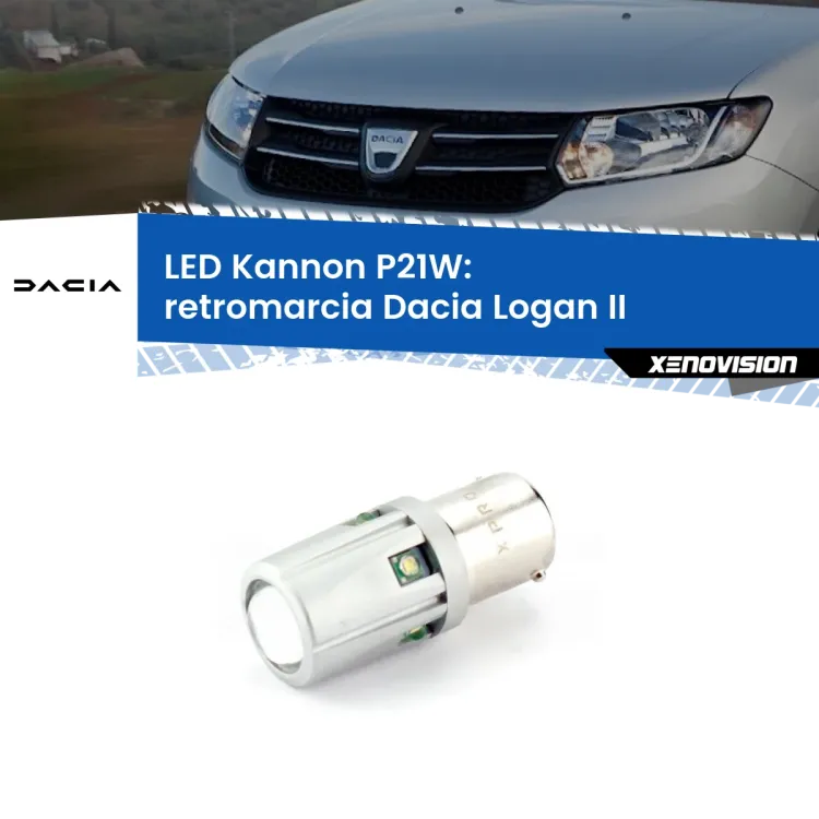 <strong>LED per Retromarcia Dacia Logan II 2012 in poi.</strong>Lampadina P21W con una poderosa illuminazione frontale rafforzata da 5 potenti chip laterali.