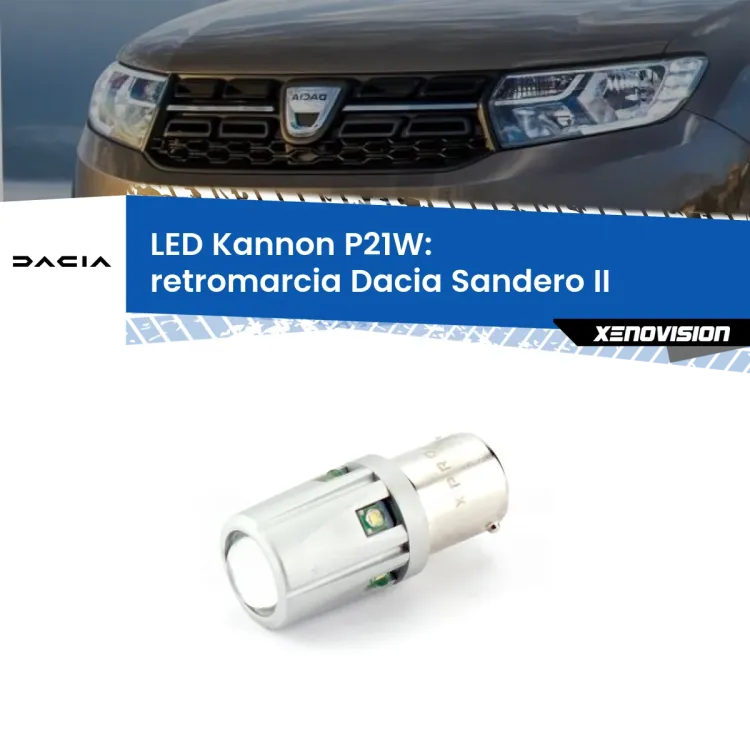 <strong>LED per Retromarcia Dacia Sandero II  2012 in poi.</strong>Lampadina P21W con una poderosa illuminazione frontale rafforzata da 5 potenti chip laterali.