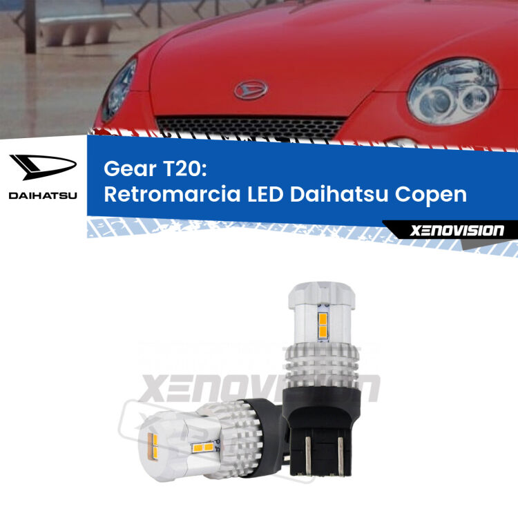 <strong>LED T20 </strong><strong>retromarcia</strong> <strong>Daihatsu</strong> <strong>Copen </strong> 2003 - 2012. Coppia LED effetto Stealth, ottima resa in ogni direzione, Qualità Massima.