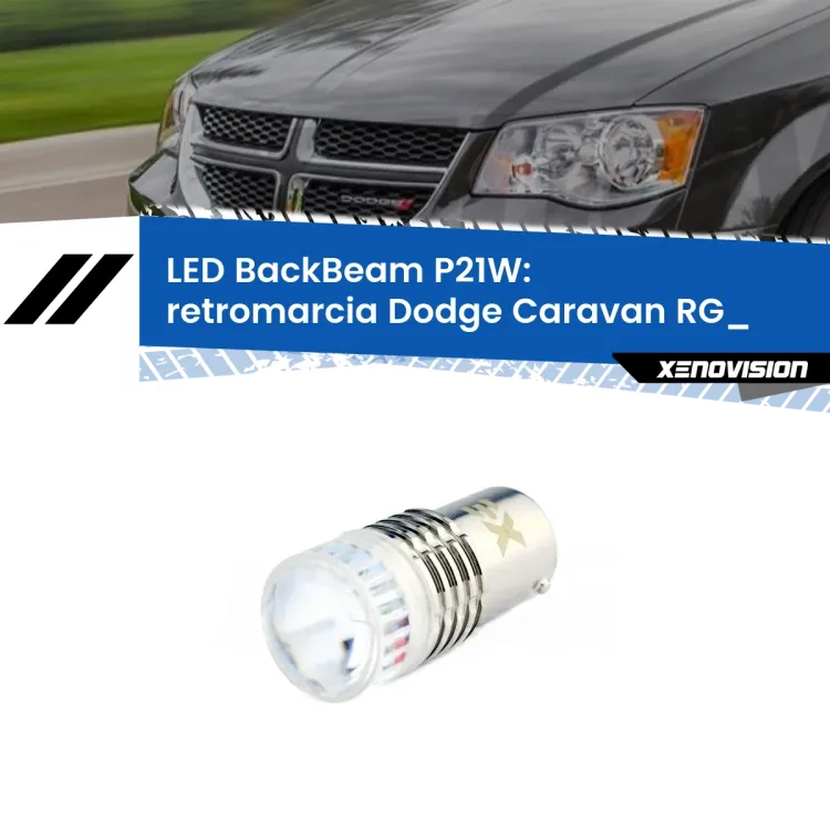 <strong>Retromarcia LED per Dodge Caravan</strong> RG_ 2000 - 2007. Lampada <strong>P21W</strong> canbus. Illumina a giorno con questo straordinario cannone LED a luminosità estrema.