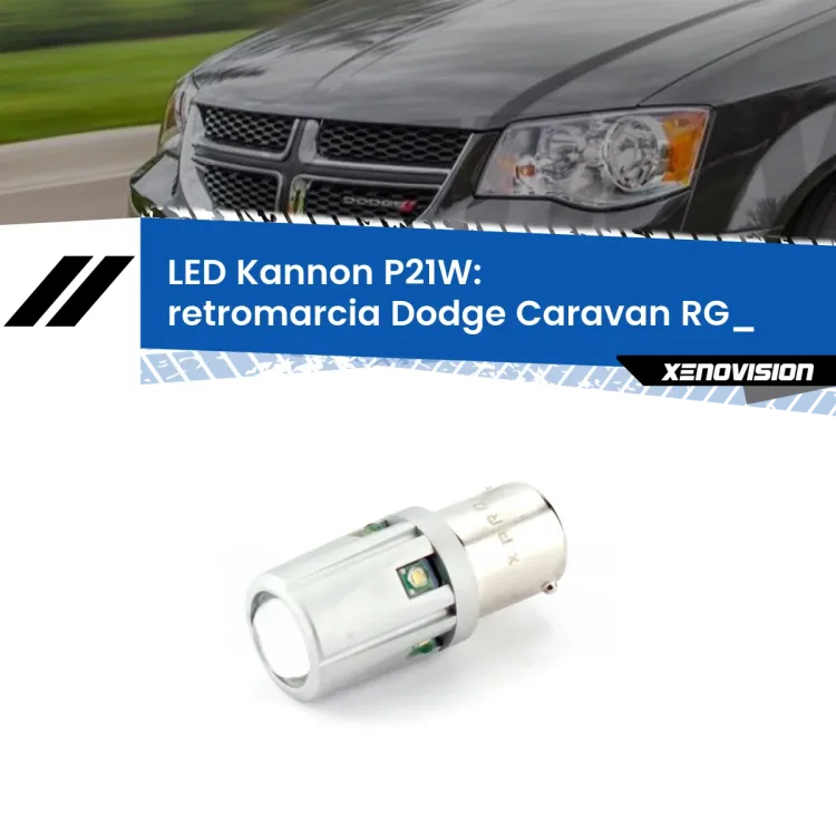 <strong>LED per Retromarcia Dodge Caravan RG_ 2000 - 2007.</strong>Lampadina P21W con una poderosa illuminazione frontale rafforzata da 5 potenti chip laterali.