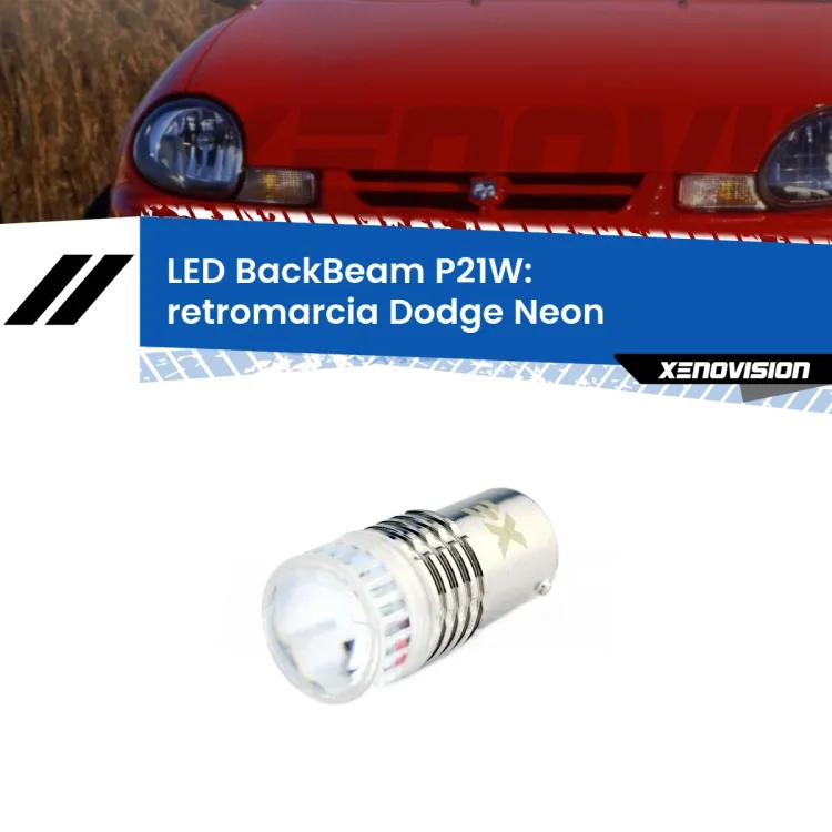 <strong>Retromarcia LED per Dodge Neon</strong>  1994 - 1999. Lampada <strong>P21W</strong> canbus. Illumina a giorno con questo straordinario cannone LED a luminosità estrema.