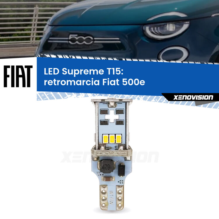 <strong>LED retromarcia per Fiat 500e</strong>  in poi. 15 Chip CREE 3535, sviluppa un'incredibile potenza. Qualità Massima. Oltre 6W reali di pura potenza.