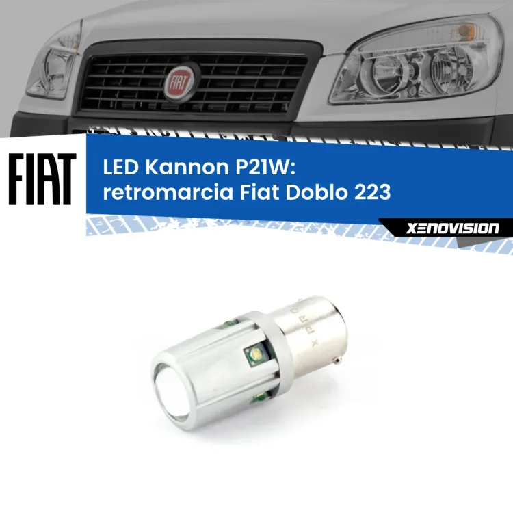 <strong>LED per Retromarcia Fiat Doblo 223 2000 - 2010.</strong>Lampadina P21W con una poderosa illuminazione frontale rafforzata da 5 potenti chip laterali.