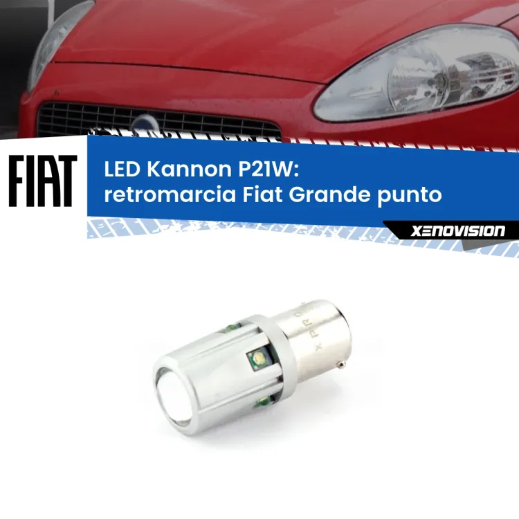 <strong>LED per Retromarcia Fiat Grande punto  2005 - 2018.</strong>Lampadina P21W con una poderosa illuminazione frontale rafforzata da 5 potenti chip laterali.