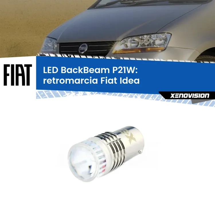 <strong>Retromarcia LED per Fiat Idea</strong>  2003 - 2015. Lampada <strong>P21W</strong> canbus. Illumina a giorno con questo straordinario cannone LED a luminosità estrema.