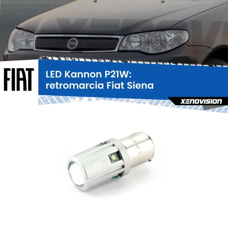 <strong>LED per Retromarcia Fiat Siena  1996 - 2012.</strong>Lampadina P21W con una poderosa illuminazione frontale rafforzata da 5 potenti chip laterali.