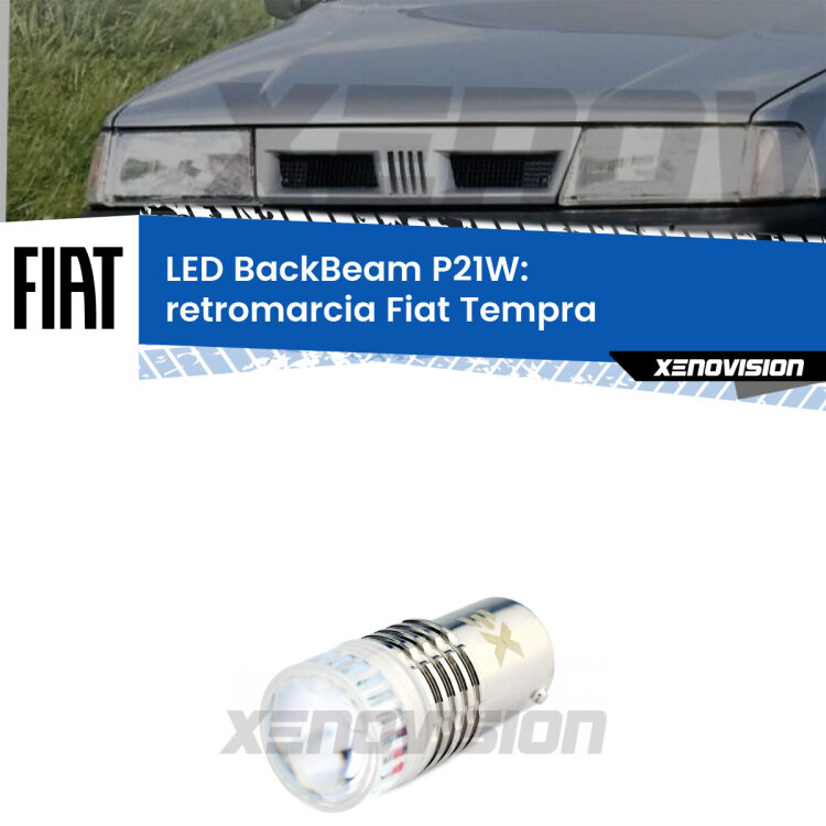 <strong>Retromarcia LED per Fiat Tempra</strong>  1990 - 1996. Lampada <strong>P21W</strong> canbus. Illumina a giorno con questo straordinario cannone LED a luminosità estrema.