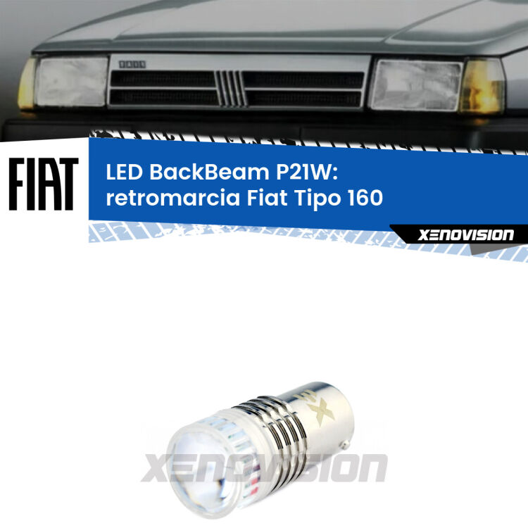 <strong>Retromarcia LED per Fiat Tipo</strong> 160 1987 - 1996. Lampada <strong>P21W</strong> canbus. Illumina a giorno con questo straordinario cannone LED a luminosità estrema.