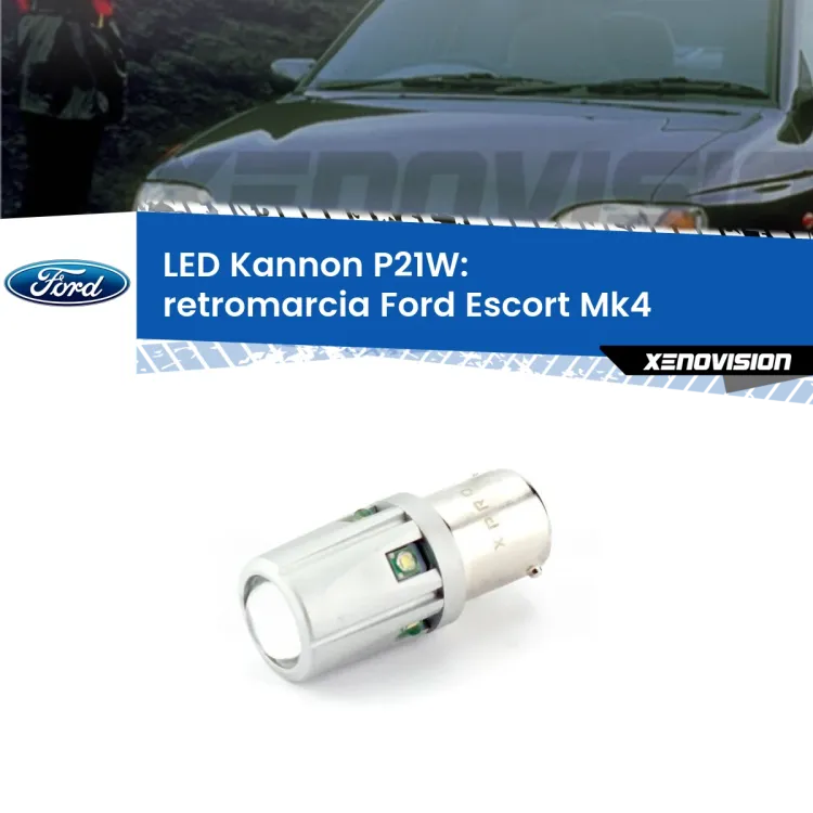 <strong>LED per Retromarcia Ford Escort Mk4 1990 - 2000.</strong>Lampadina P21W con una poderosa illuminazione frontale rafforzata da 5 potenti chip laterali.